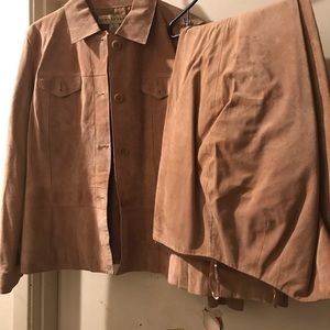 Suede jacket and pantsuit.  Excellent condition.
